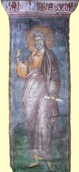 Amos, column painting, Serbian monastery, 14th century.