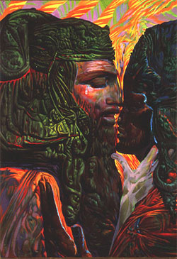 David and Bathsheba by Ernst Fuchs (1984&ndash;1985).