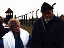 Eva Kor and Hans M&uuml;nch, a former SS doctor, lead a ceremony of truth and reconciliation at Auschwitz.