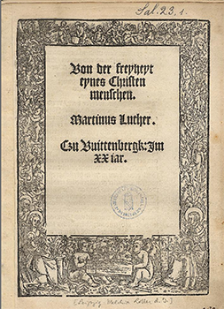 Title Page of Freedom of a Christian (1520).