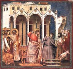 Cleansing of the Temple, Giotto Bordone (1276–1336).