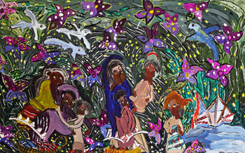 Jesus Gathering Around The Children, Tommy D., 2012.