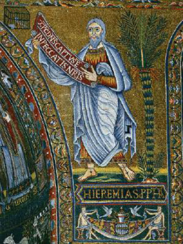 Mosaic of Jeremiah, 1140-43, Santa Maria in Trastevere, Rome.