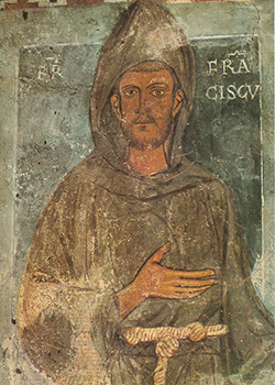 &nbsp;Oldest surviving depiction of St. Francis, c. 1229.