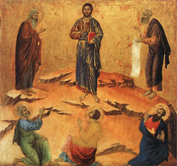 Transfiguration: Duccio di Buoninsegna, Italy (1308&ndash;1311).